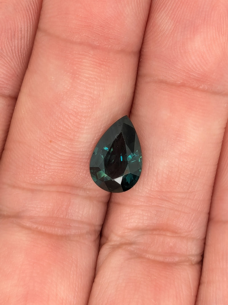 2.75ct Teal Sapphire Pear Shape