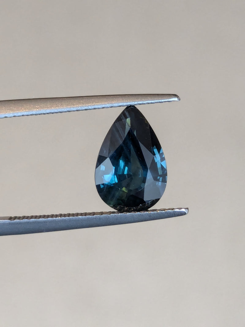 2.75ct Teal Sapphire Pear Shape