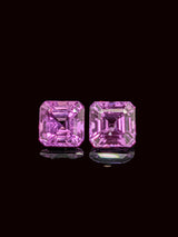 2.69ctw Purple Sapphire Asscher Cut Matched Pair