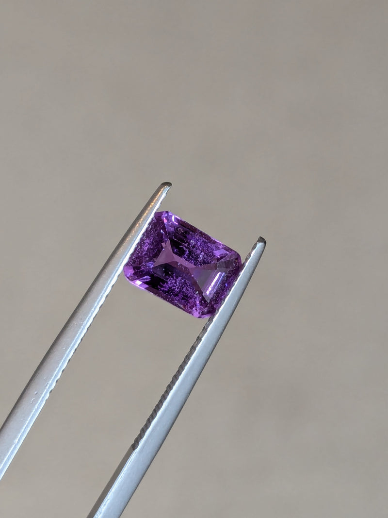 1.77ct Purple Sapphire Emerald Cut