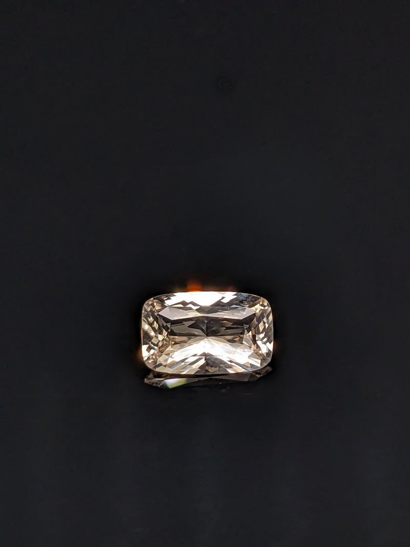 1.64ct Peach Sapphire Cushion Cut