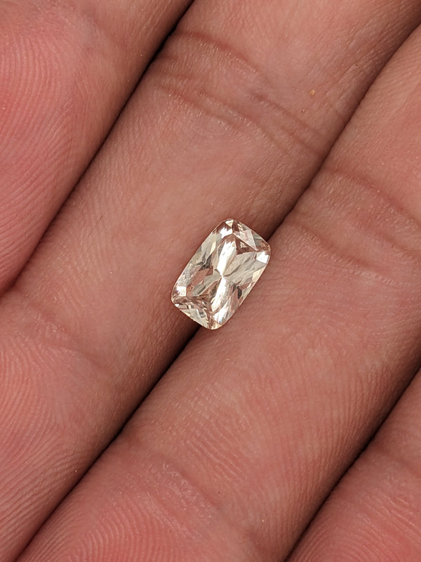 1.64ct Peach Sapphire Cushion Cut