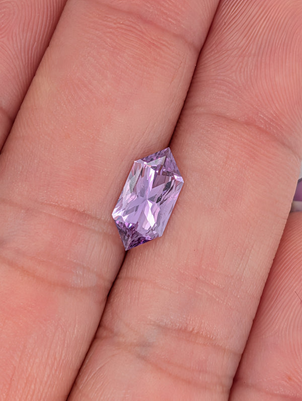 1.71ct Purple Sapphire Elongated Hexagon