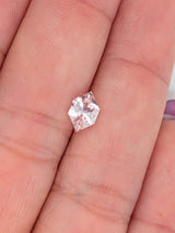 1.11ct Peach Sapphire Elongated Hexagon