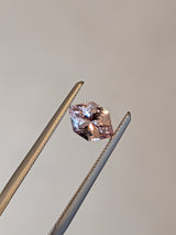1.11ct Peach Sapphire Elongated Hexagon
