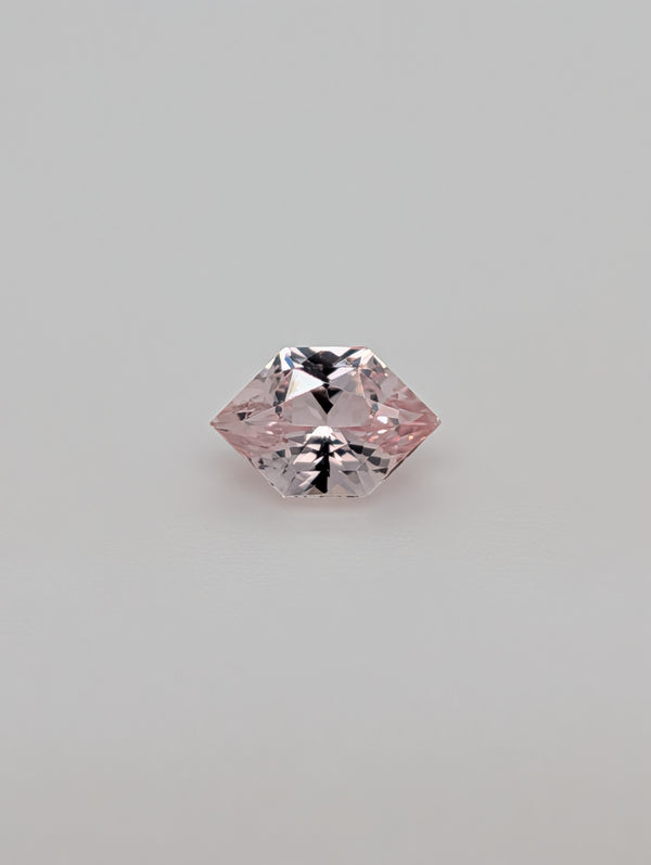 1.11ct Peach Sapphire Elongated Hexagon