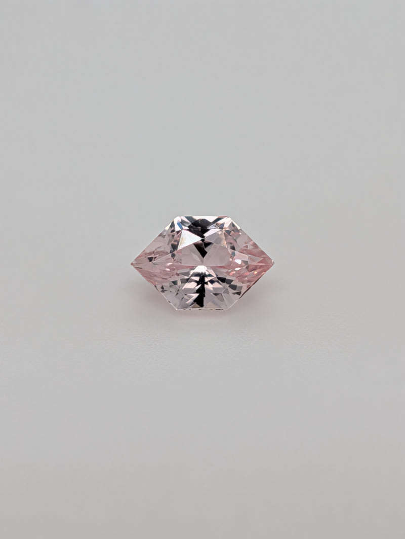 1.11ct Peach Sapphire Elongated Hexagon