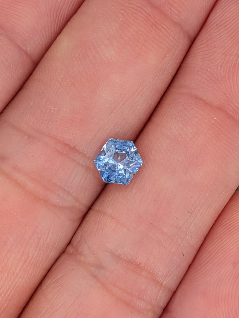 1.13ct Blue Sapphire Elongated Hexagon