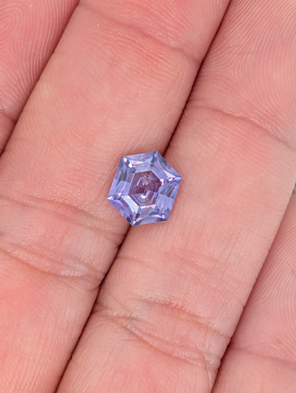 2.00ct Purple Sapphire Elongated Hexagon