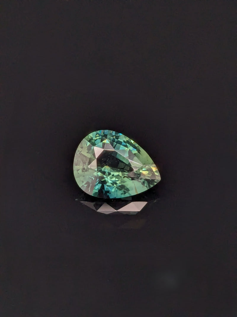 1.37ct Teal Sapphire Pear Shape