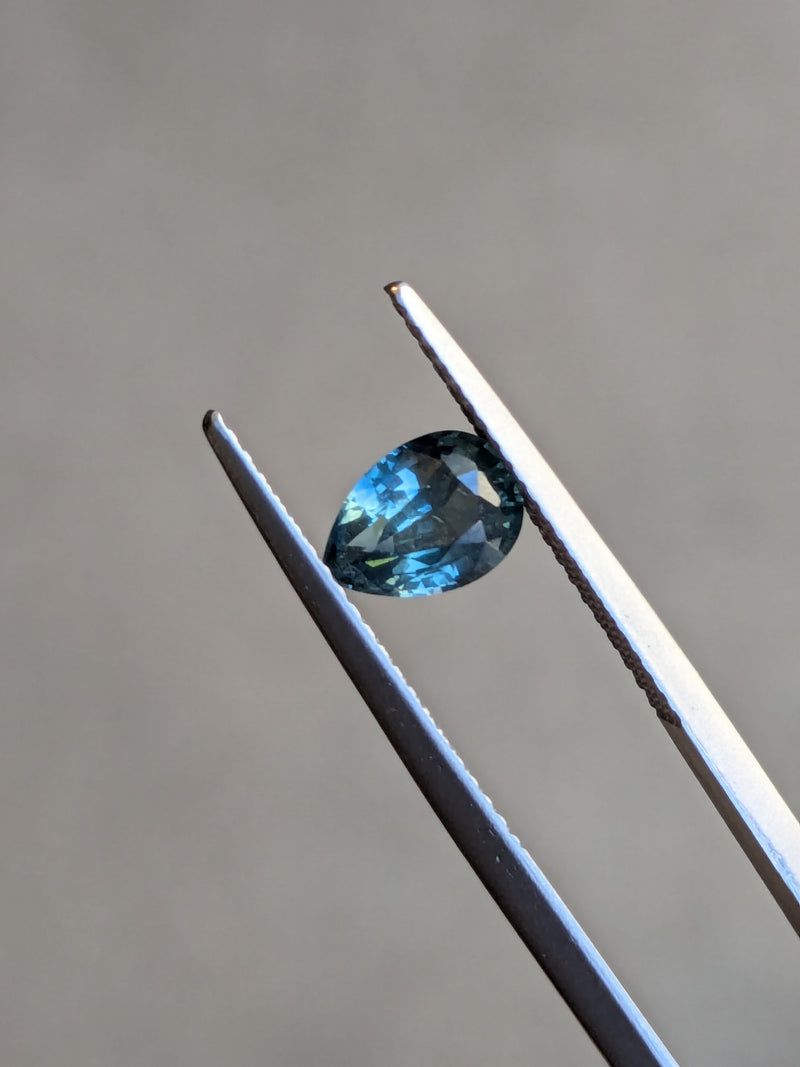 1.09ct Teal Sapphire Pear Shape