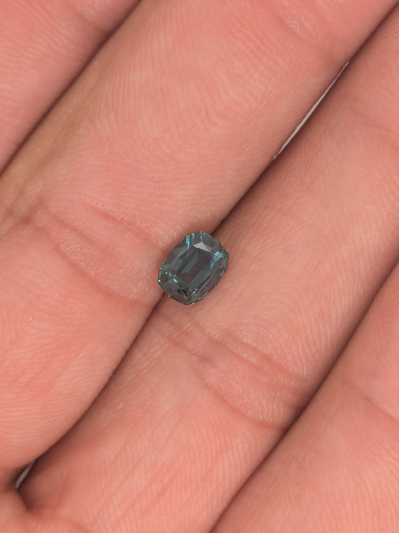 1.51ct Teal Sapphire Cushion Cut