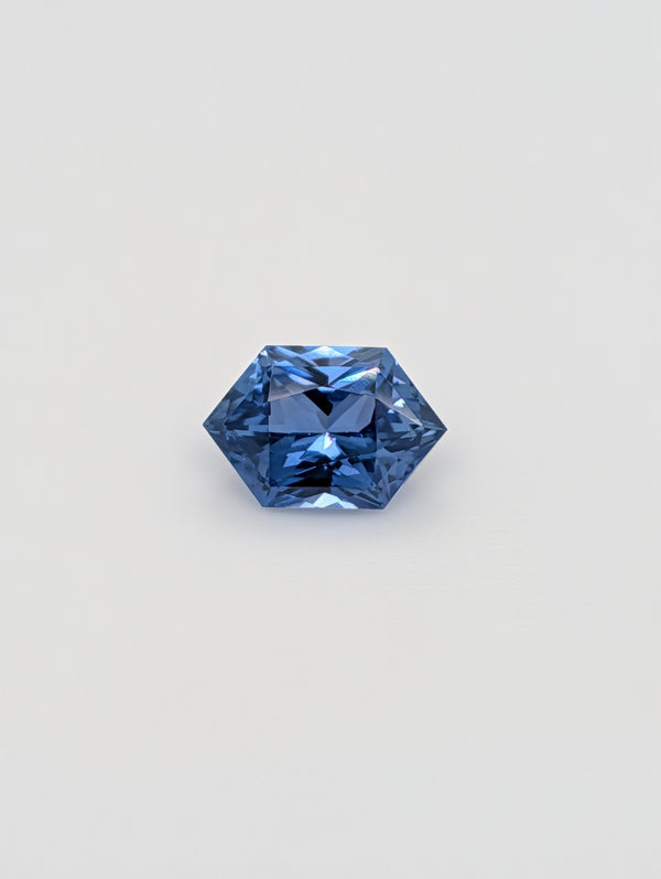 1.56ct Blue Sapphire Elongated Hexagon