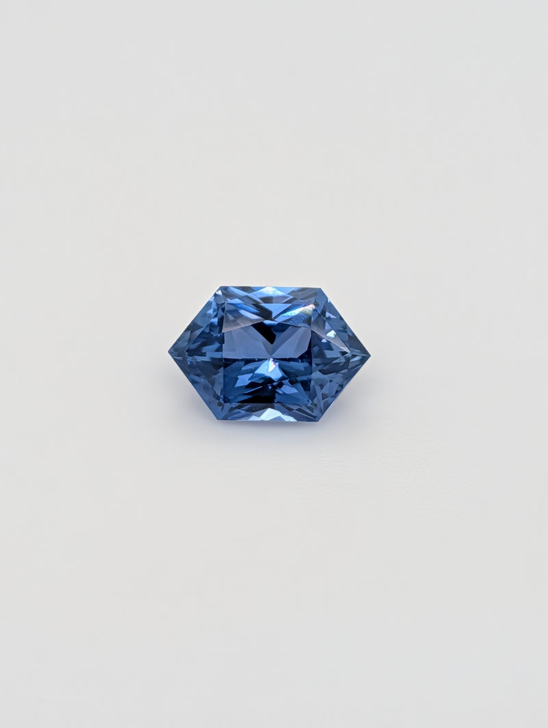 1.56ct Blue Sapphire Elongated Hexagon
