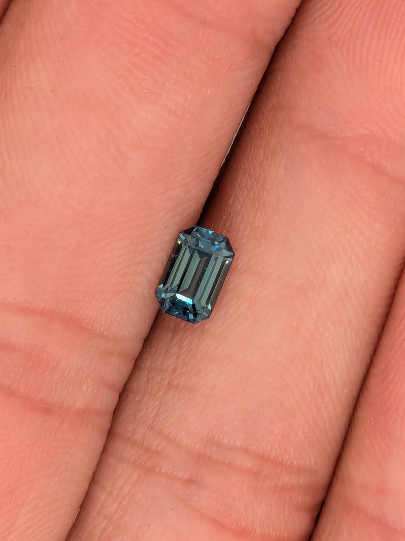 1.20ct Teal Sapphire Emerald Cut