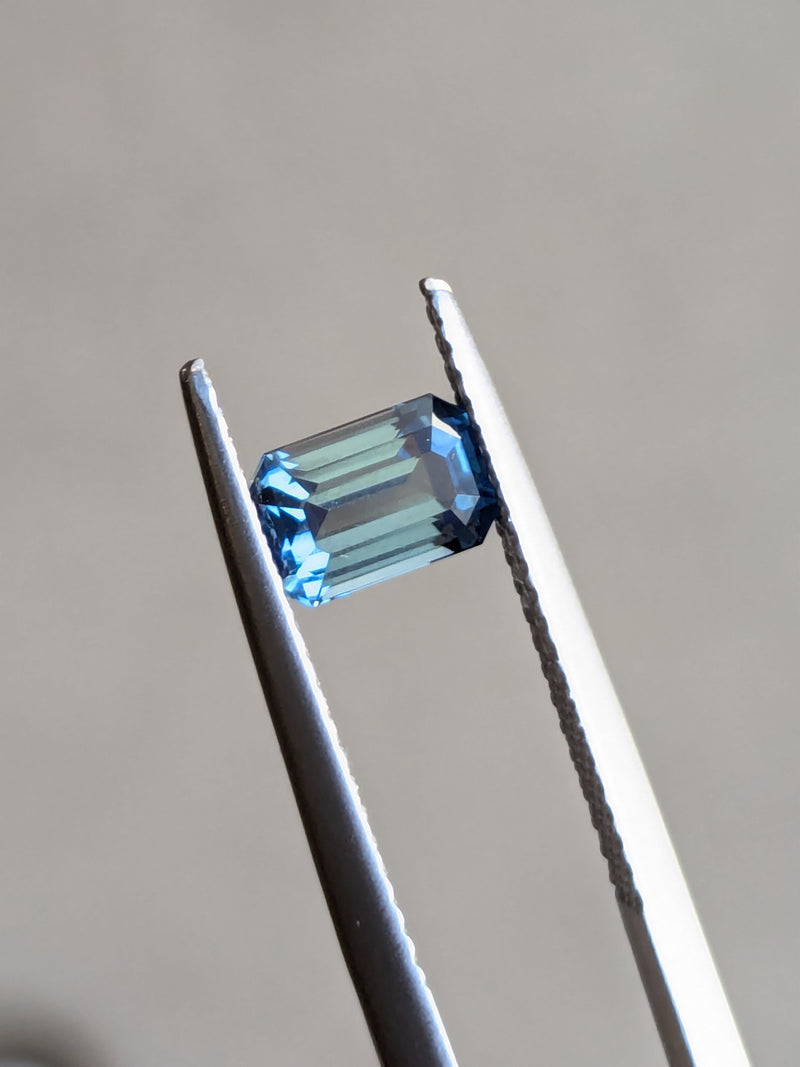 1.20ct Teal Sapphire Emerald Cut