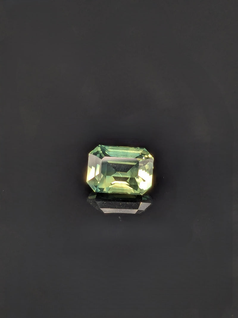2.04ct Teal Sapphire Emerald Cut