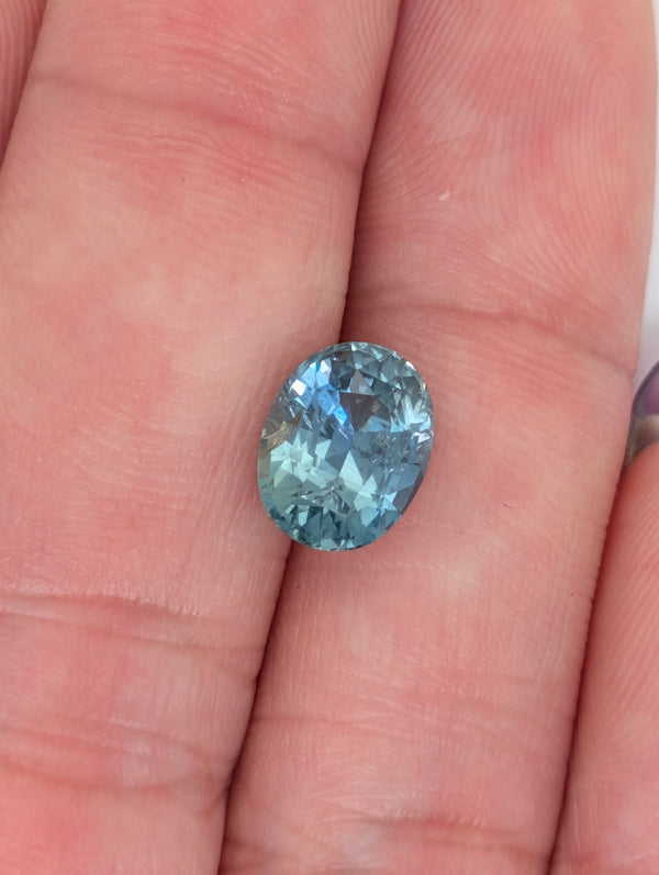 3.16ct Seafoam Sapphire Oval