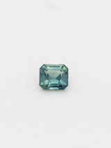 1.09ct Opalescent Teal Sapphire Emerald Cut