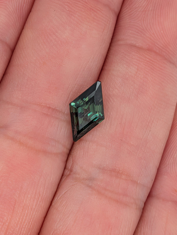 2.08ct Teal Sapphire Kite Shape