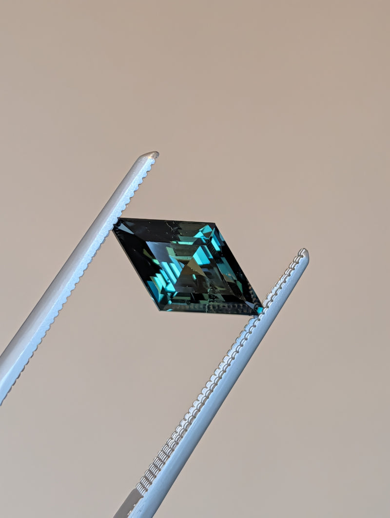 2.08ct Teal Sapphire Kite Shape