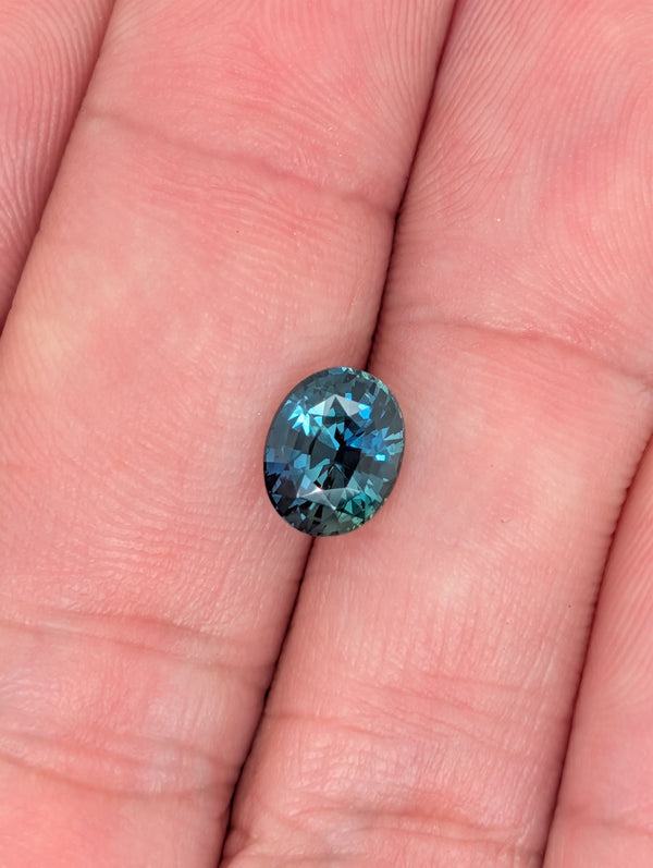 1.67ct Teal Sapphire Oval