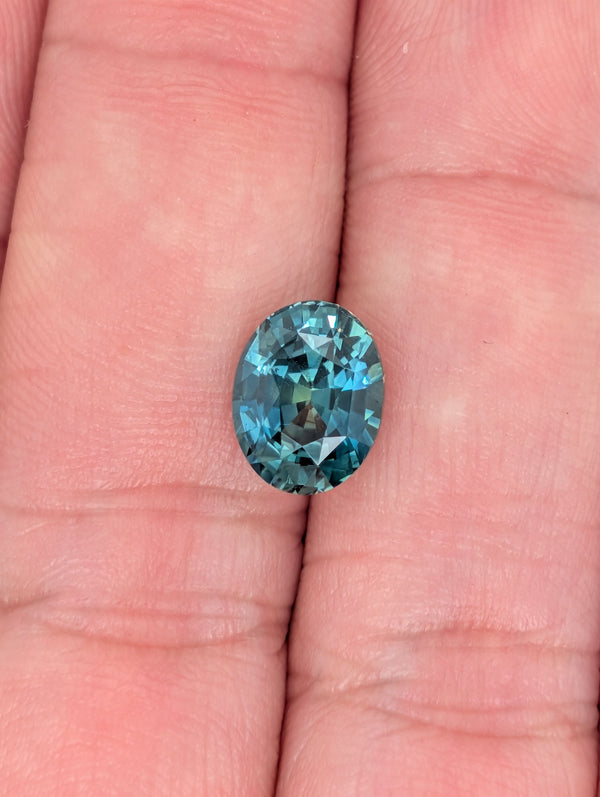 3.04ct Teal Sapphire Oval