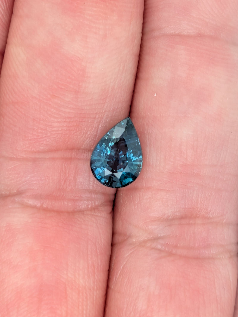 1.91ct Teal Sapphire Pear Shape