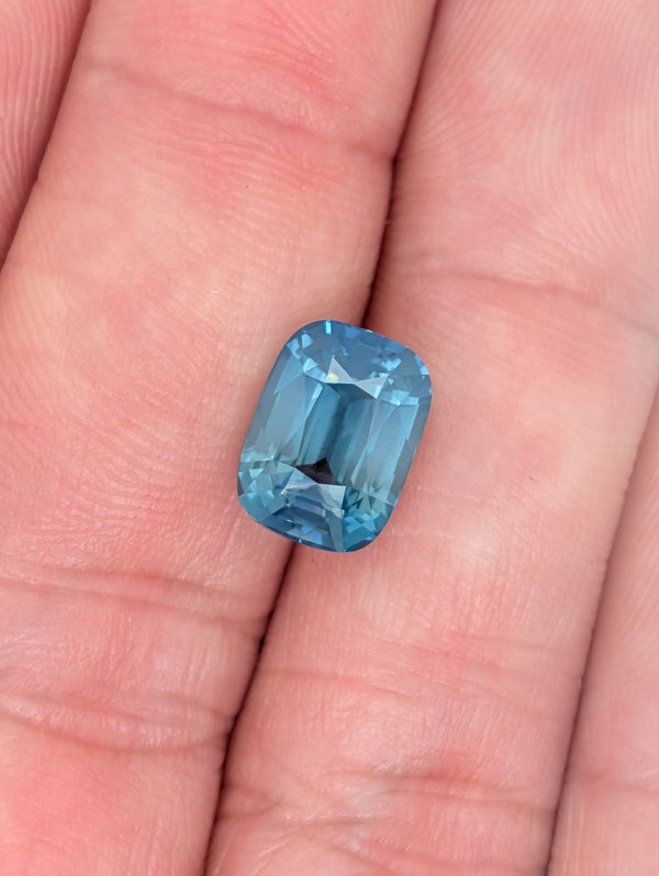 4.03ct Seafoam Sapphire Cushion Cut