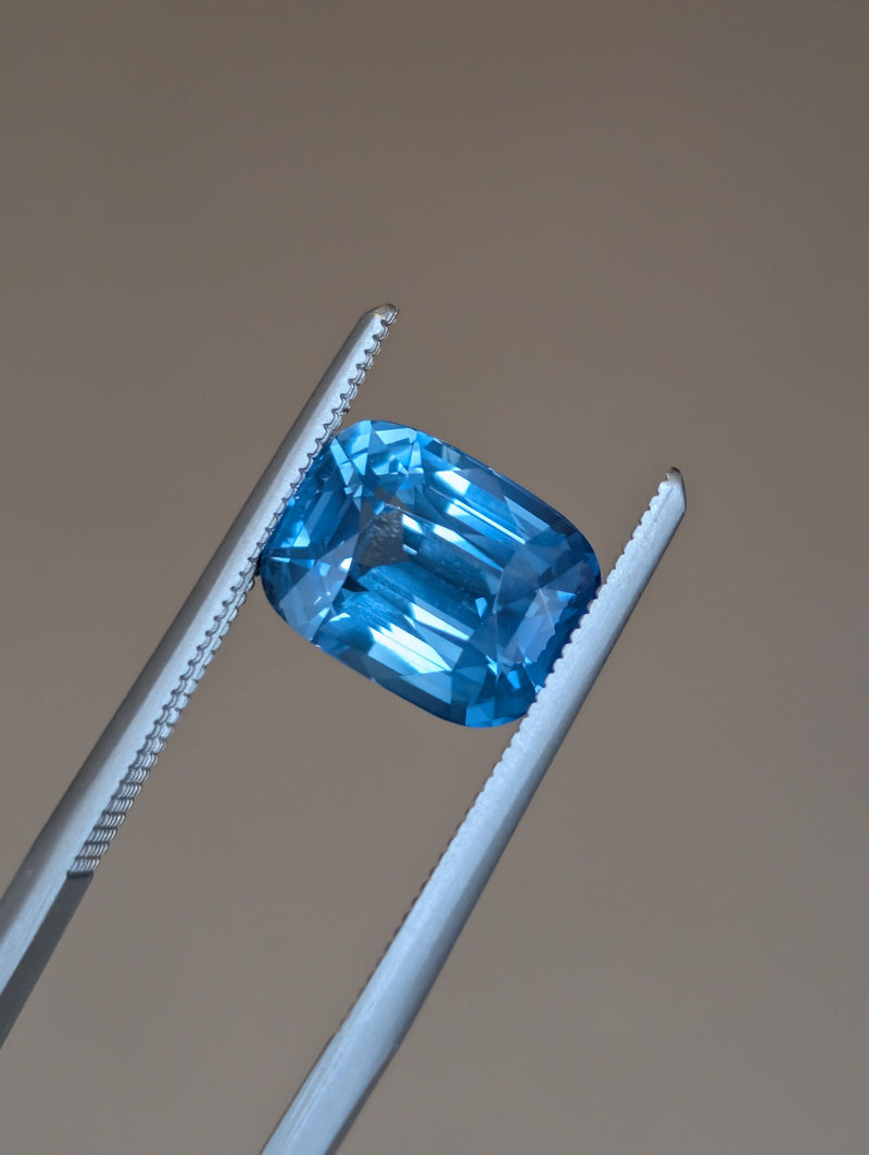 4.03ct Seafoam Sapphire Cushion Cut