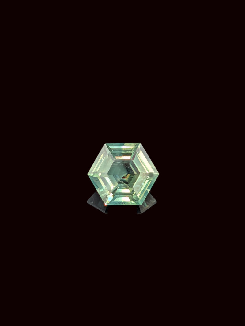 1.26ct Green Sapphire Hexagon