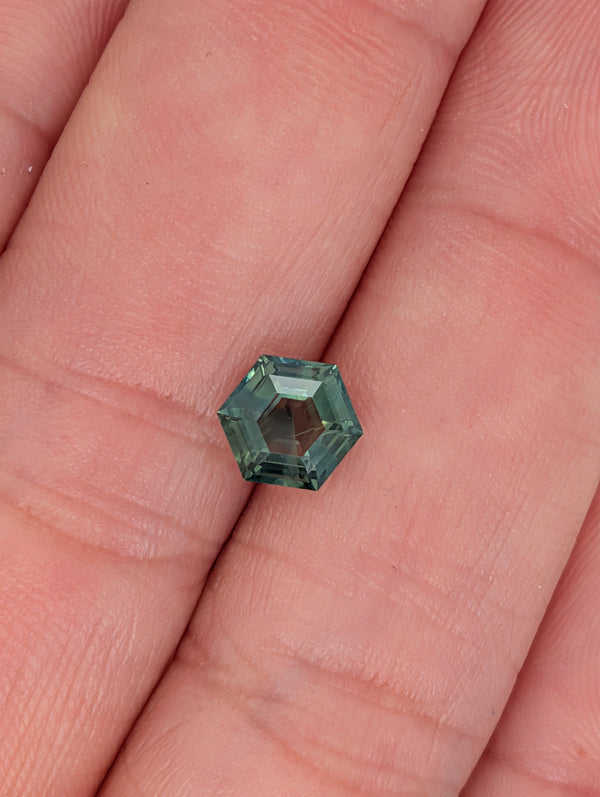 1.26ct Green Sapphire Hexagon