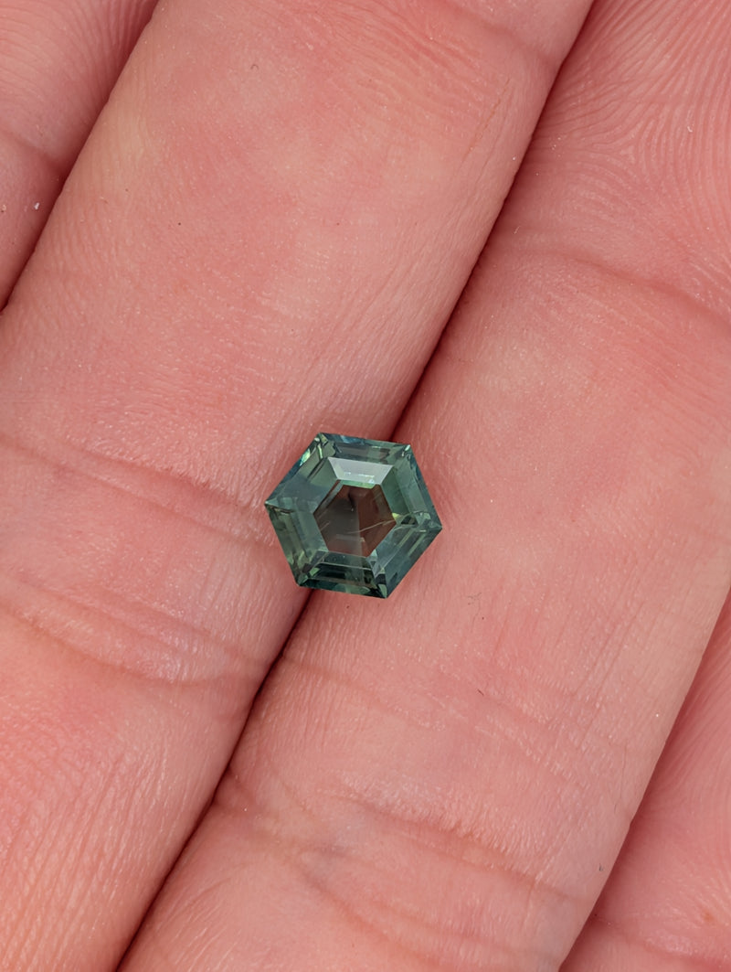 1.26ct Green Sapphire Hexagon