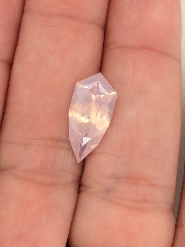 4.10ct Opalescent Pink Sapphire Shield Cut