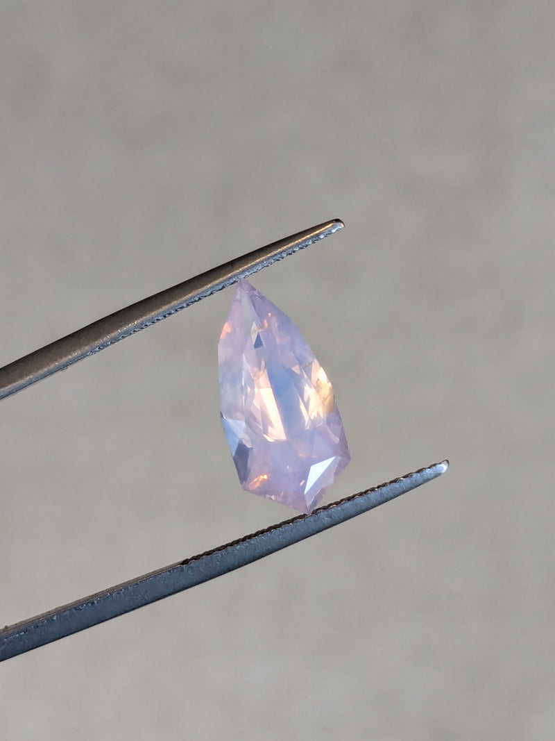 4.10ct Opalescent Pink Sapphire Shield Cut