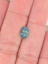 1.64ct Opalescent Teal Sapphire Oval