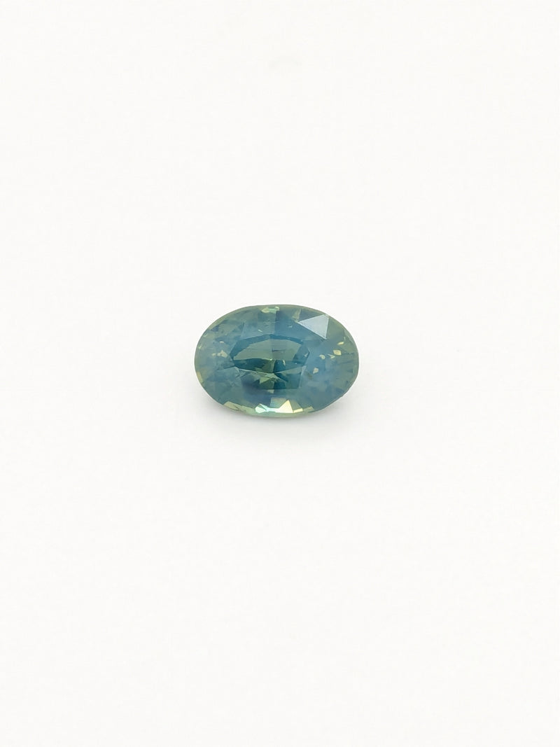 1.64ct Opalescent Teal Sapphire Oval