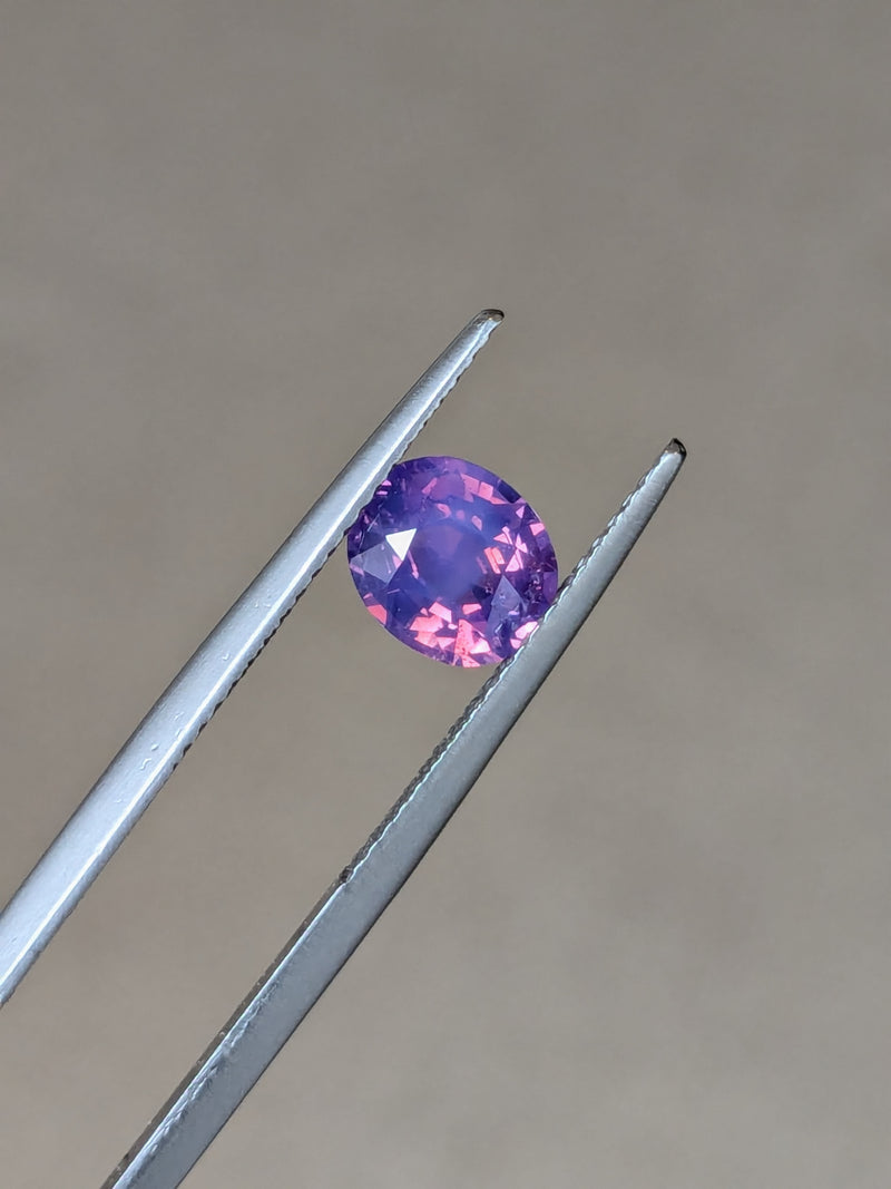 1.57ct Opalescent Purple Sapphire Oval