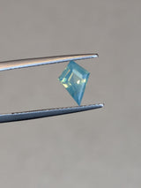 1.07ct Opalescent Teal Sapphire Kite Shape