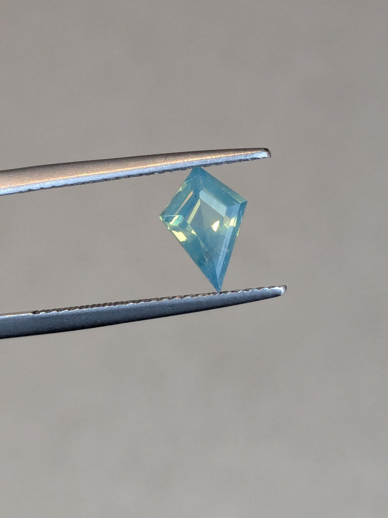 1.07ct Opalescent Teal Sapphire Kite Shape