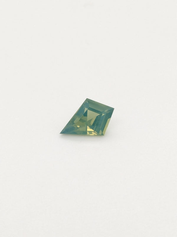 1.07ct Opalescent Teal Sapphire Kite Shape