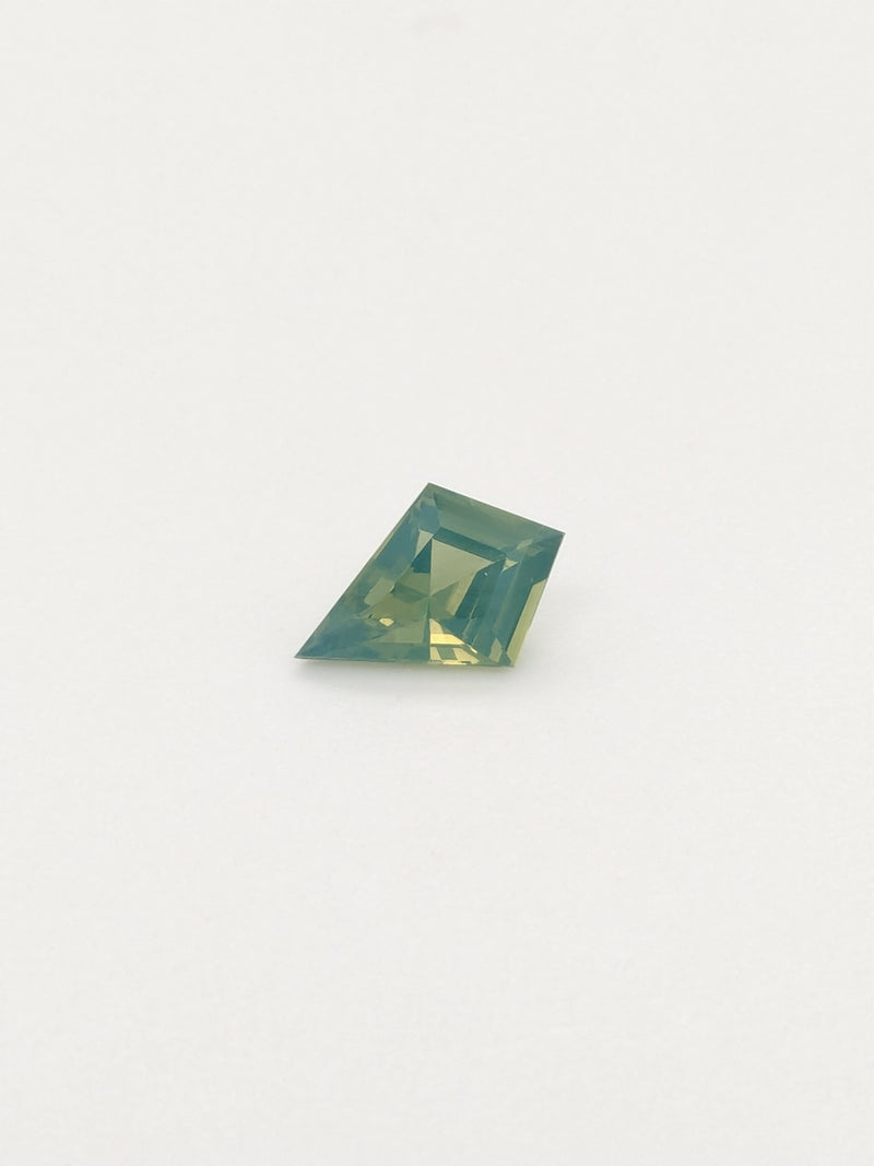 1.07ct Opalescent Teal Sapphire Kite Shape