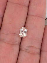 1.09ct Peach Sapphire Radiant Cut