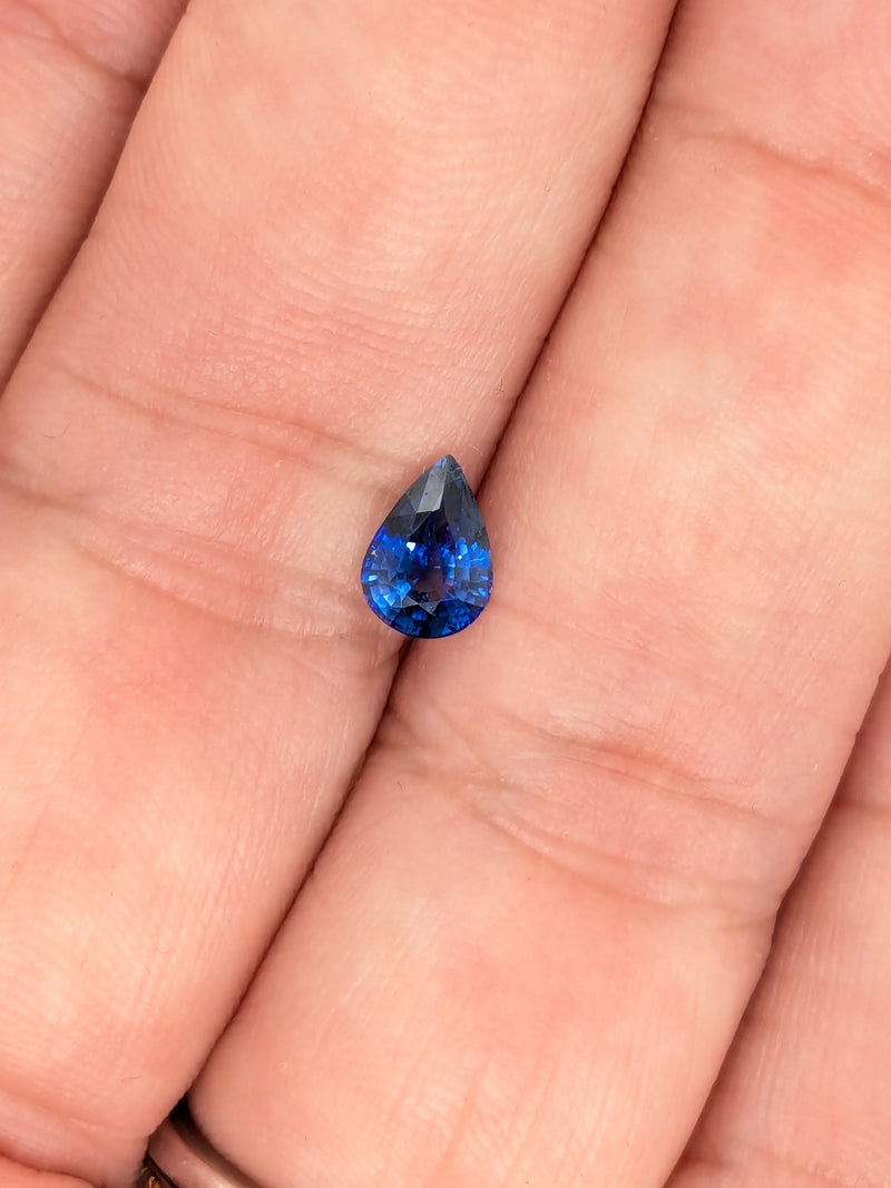 0.69ct Blue Sapphire Pear Shape