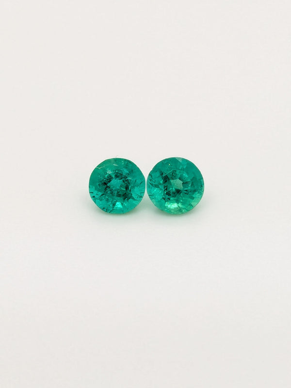 0.70ctw Emerald Round Matched Pair