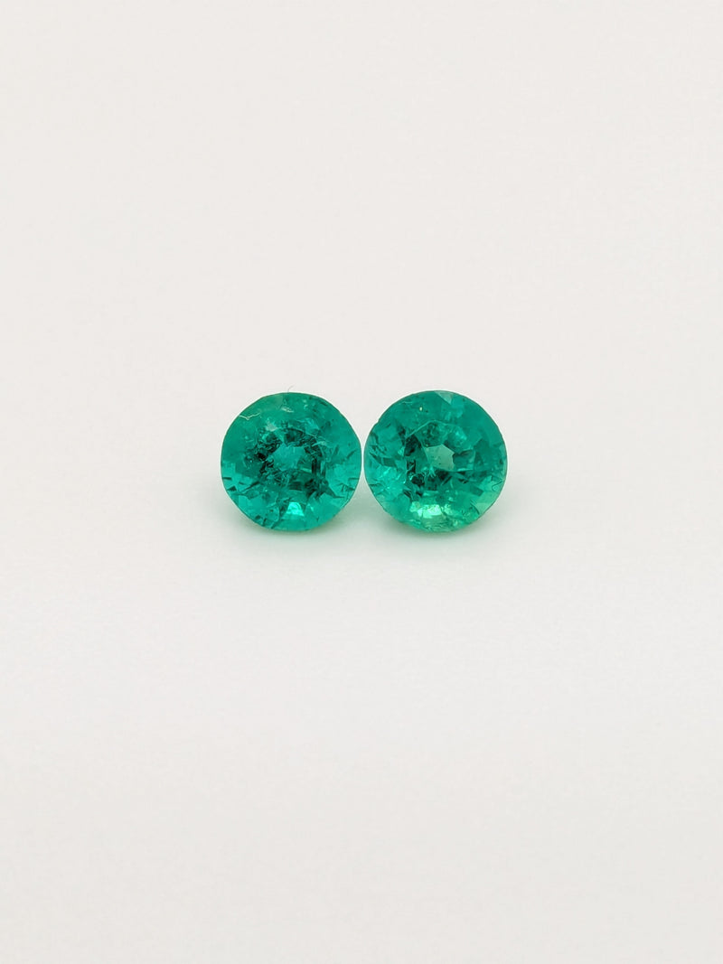 0.70ctw Emerald Round Matched Pair