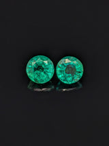 1.36ctw Emerald Round Matched Pair