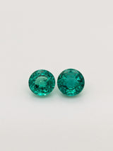 1.77ctw Emerald Round Matched Pair