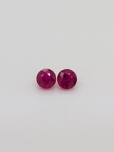 1.04ctw Ruby Round Matched Pair