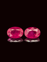 2.23ctw Ruby Oval Matched Pair